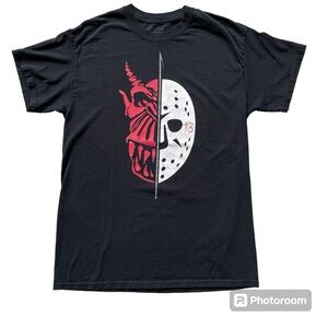Friday the 13th Jason Mask/Devil Face Short Sleeve Tee - Men’s Size M